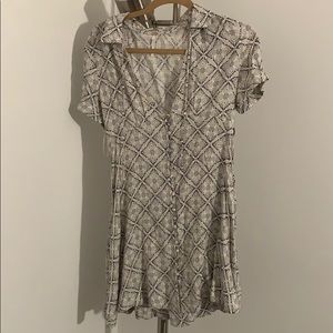 Free People Collared Tshirt Printed Dress